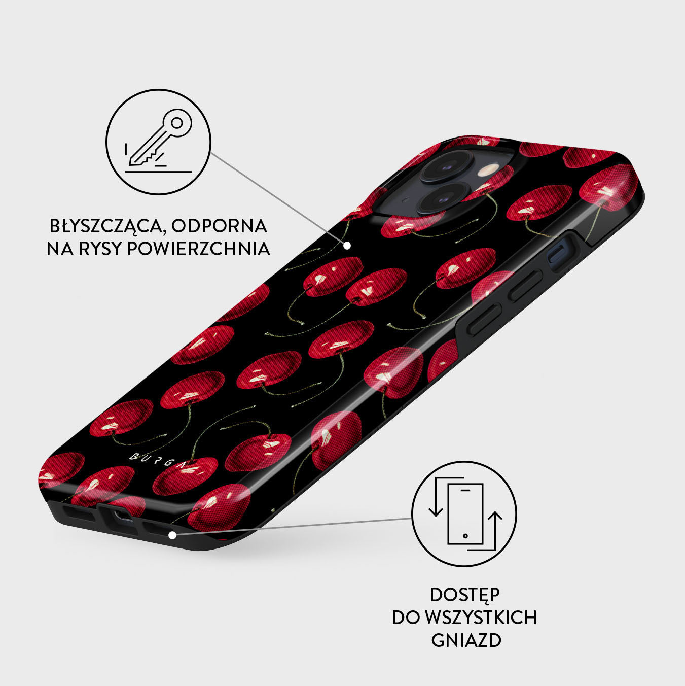 iPhoneアクセサリー burga iPhone15pro Cherrybomb Cherrybomb - iPhone 15 Etui | BURGA